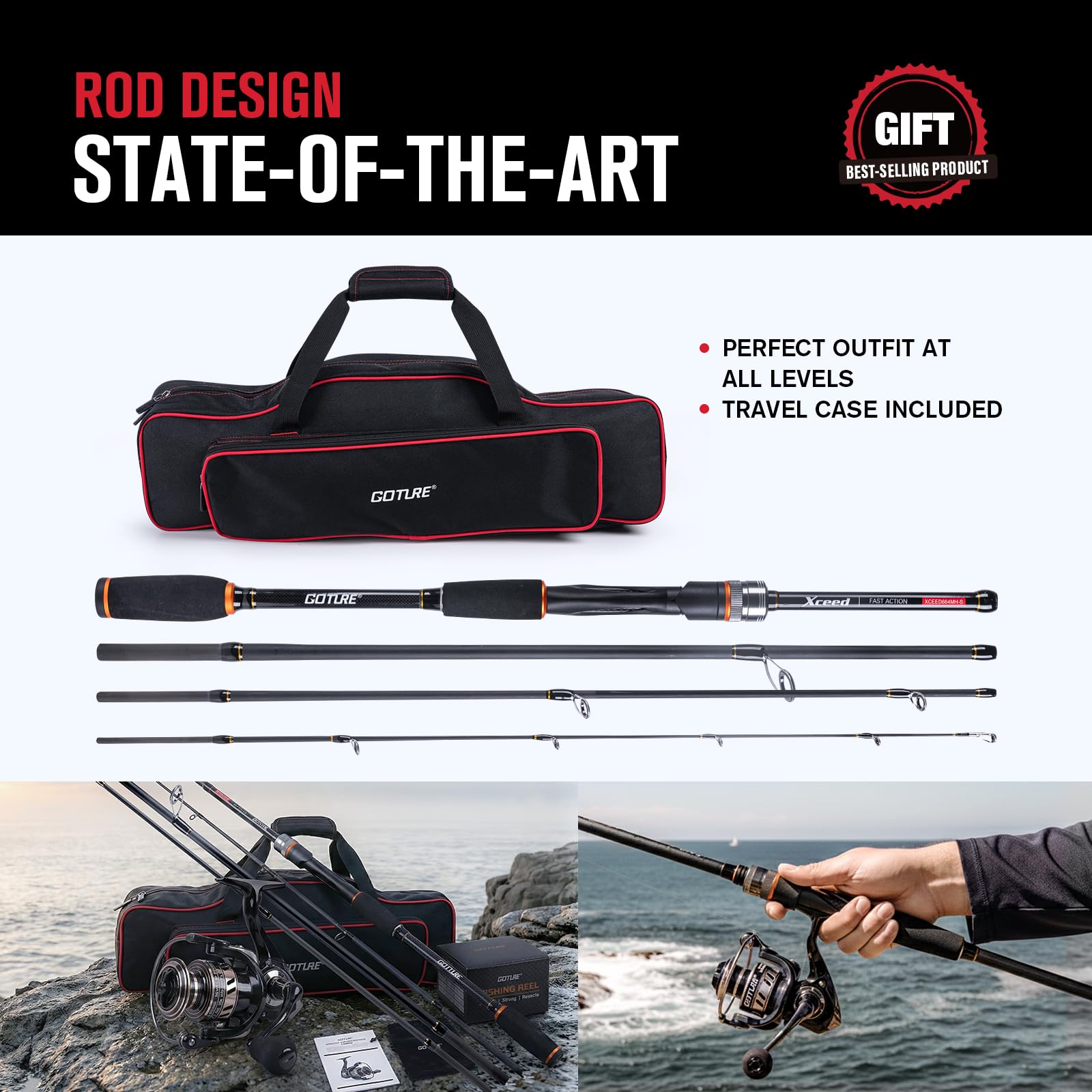 Goture Portable Spinning Fishi - مراجعة Reel Bag وسعره