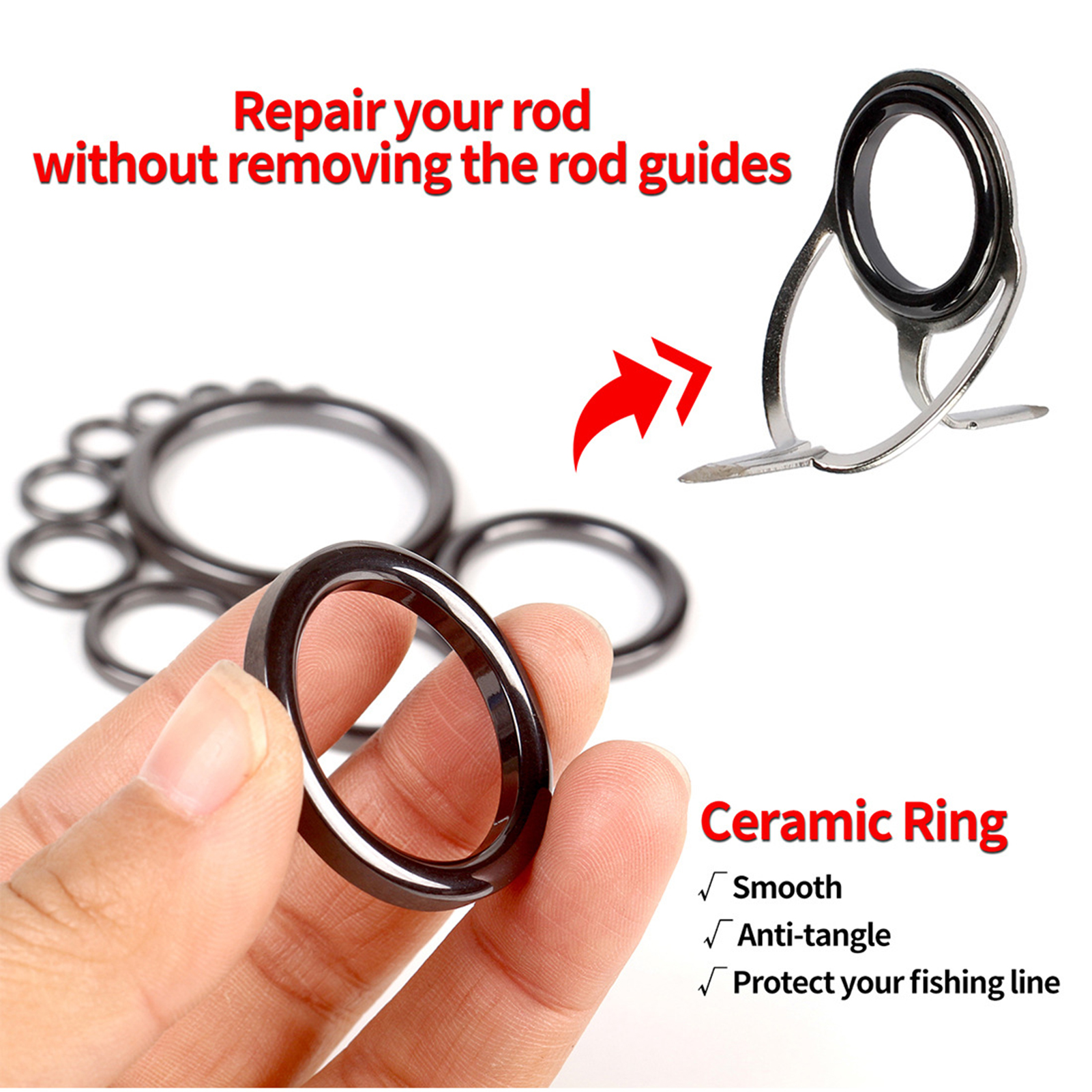 Fishing Rod Guide Repair Kit C - مراجعة Reel Repair Kit وسعره