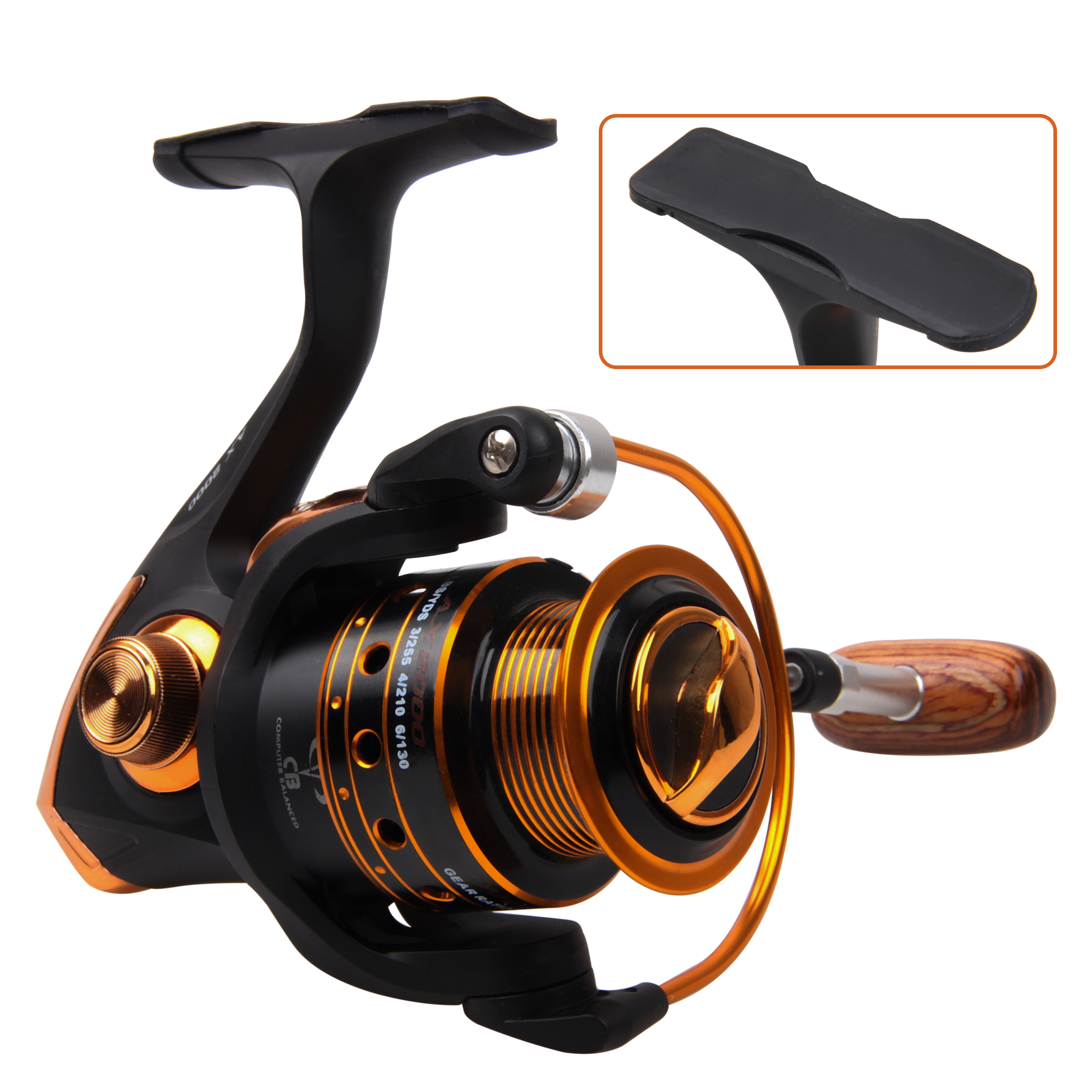 6pcs Black Rubber Fishing Reel - مراجعة Trolling Reel وسعره