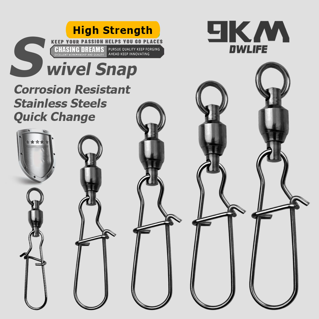 9KM 10PCS Ball Bearing Swivel  - مراجعة Baitcasting Reel وسعره