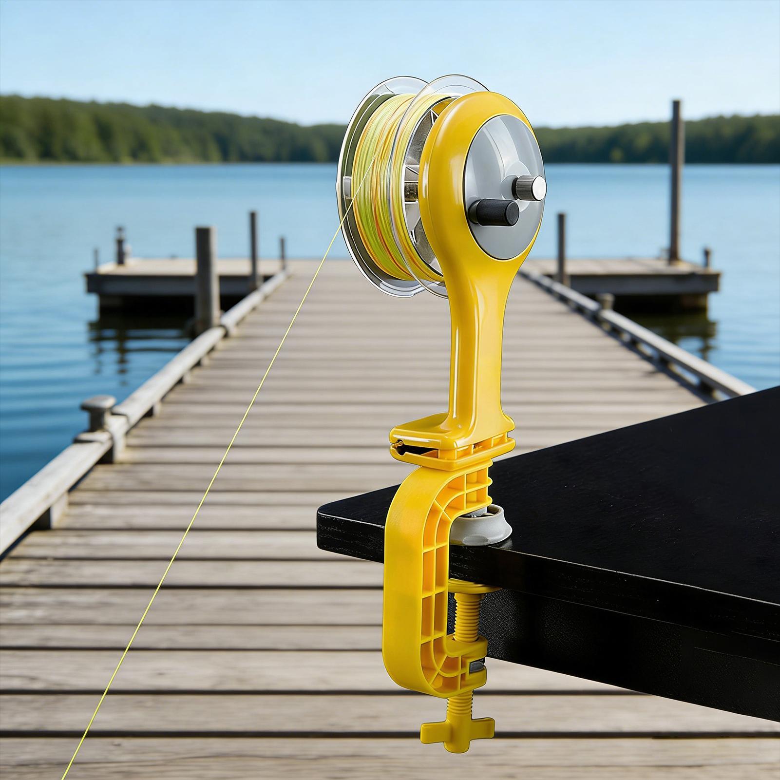 Fishing Line Spooler with Clam - مراجعة Ice Fishing Reel وسعره