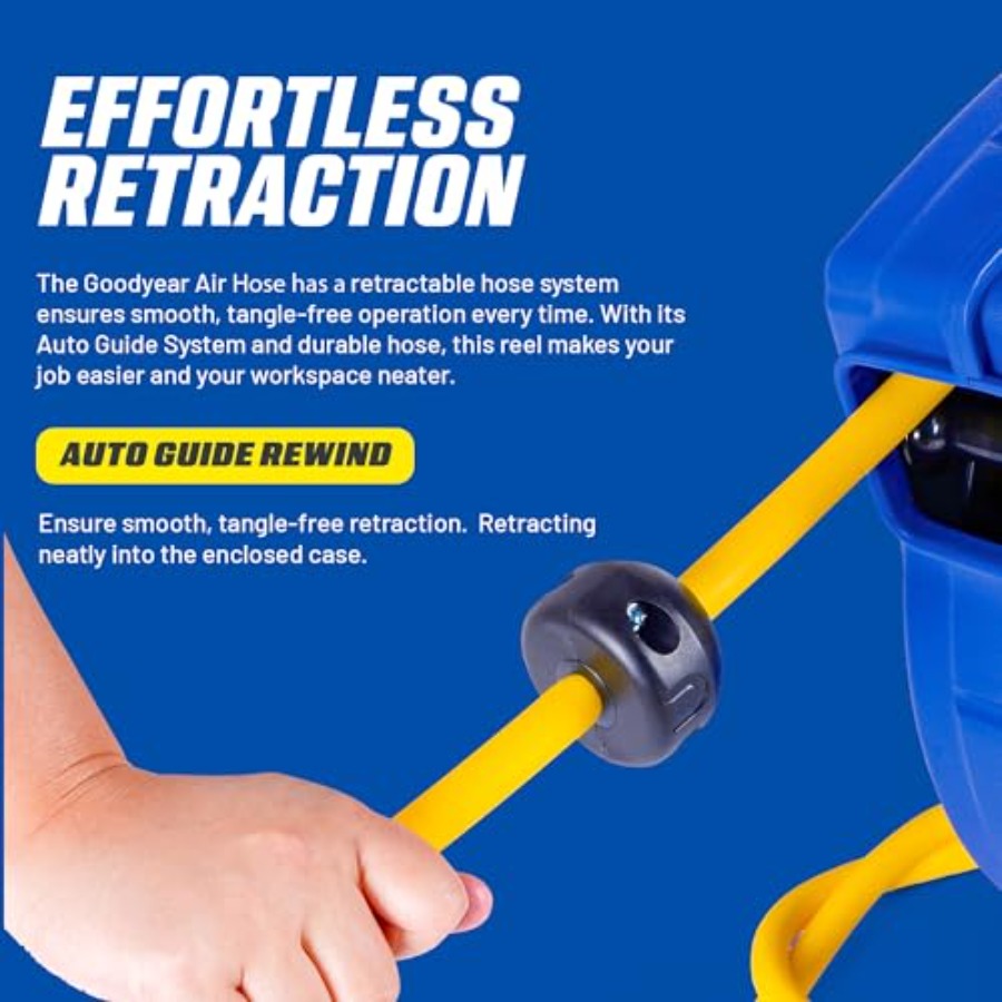 Retractable Air Hose Reel 3/8  - مراجعة Reel Handle وسعره