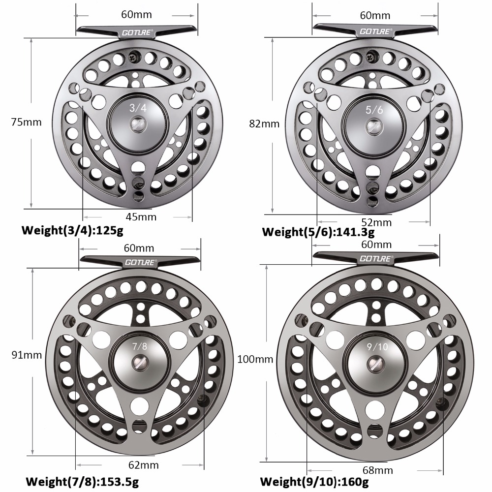 Goture Fly Fishing Reel 3/4 5/ - مراجعة Reel Spare Spool وسعره