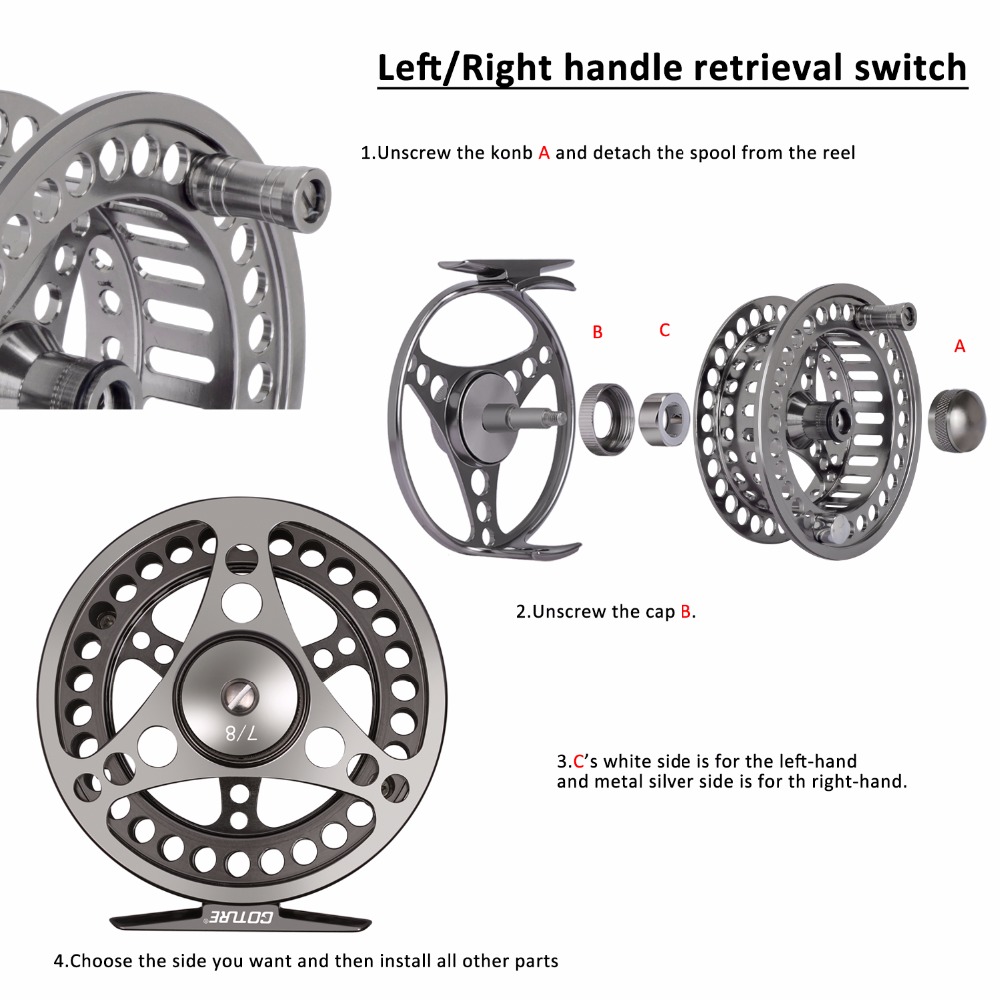 Goture Fly Fishing Reel 3/4 5/ - مراجعة Reel Spare Spool وسعره