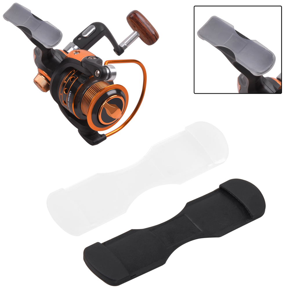 10Pcs Black/White Rubber Fishi - مراجعة Reel Cover وسعره