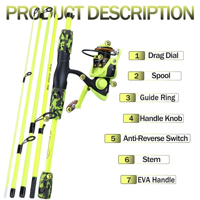 Sougayilang Portable 5 Section - مراجعة Spincast Reel وسعره