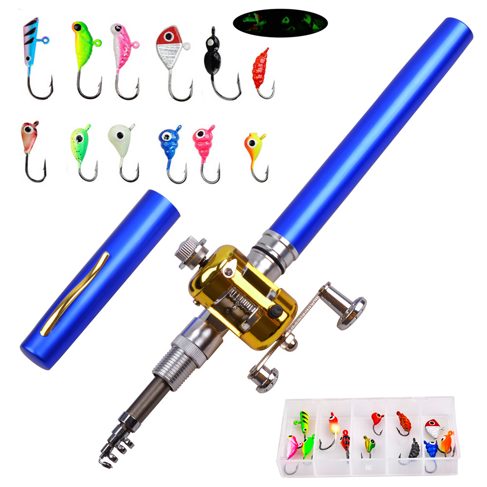 Mini ice fishing rod Combo wit - مراجعة Ice Fishing Reel وسعره