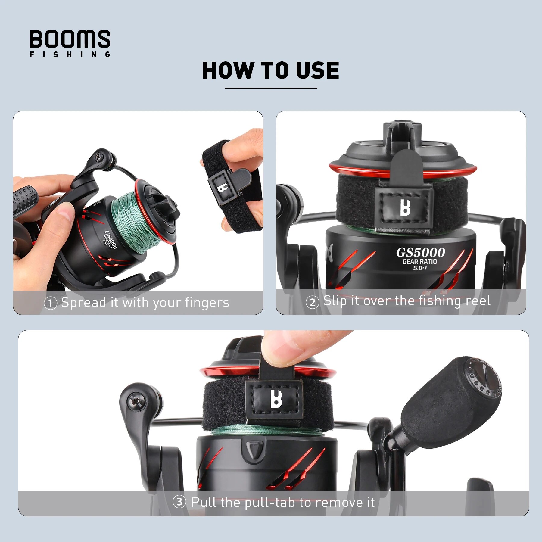 Booms Fishing SB1 4Pcs Spinnin - مراجعة Reel Cover وسعره
